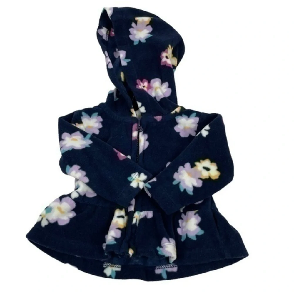 Carter’s Hoodie Jacket | Baby NB Newborn | Blue - Floral Print